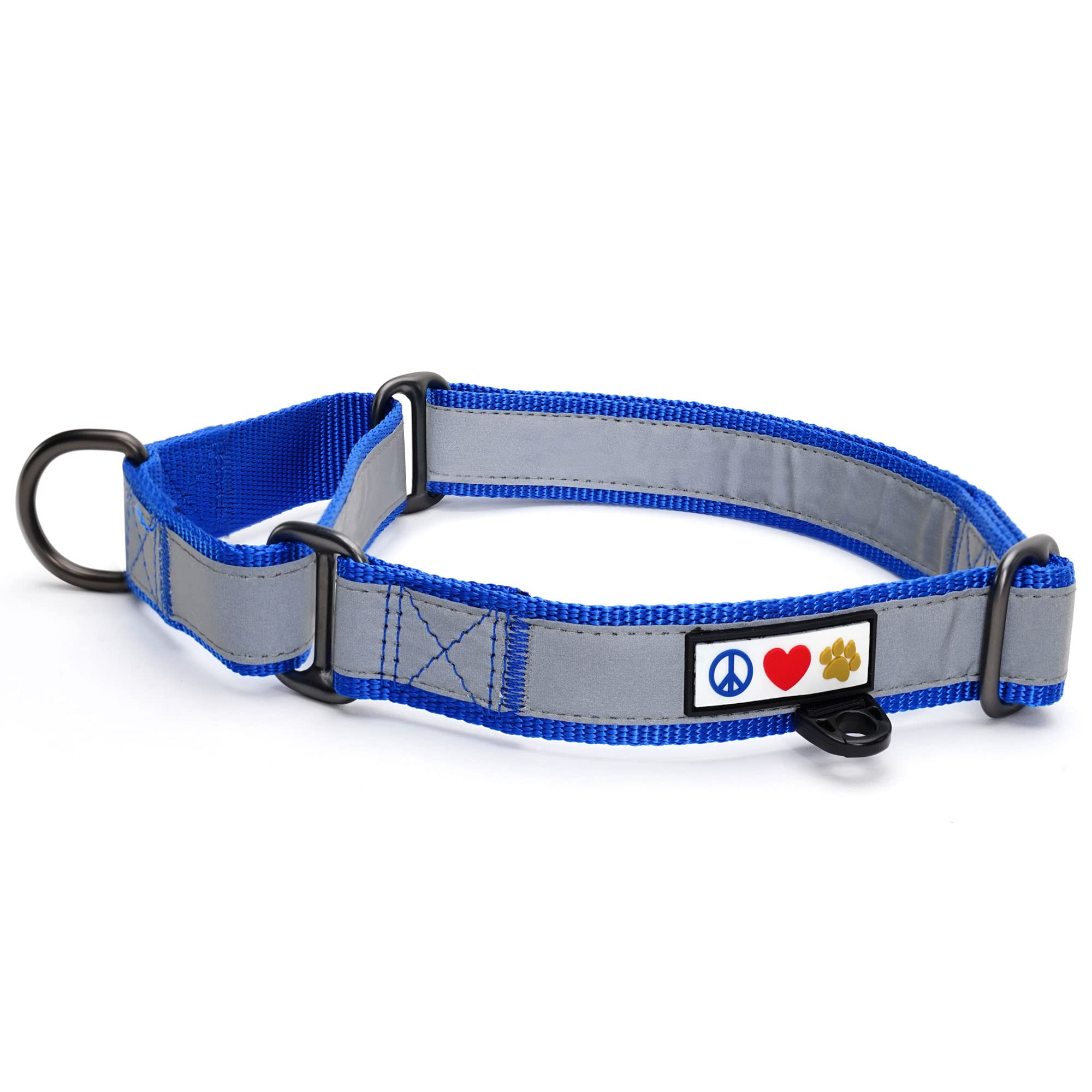 Pawtitas Martingale Dog Collar Puppy Collar Reflective Dog Collar Training Dog Collar Behavioral Dog Collar Medium Dog Collar Blue Dog Collar