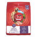 Purina ONE High Protein Dry Senior Dog Food Plus Vibrant Maturity Adult 7 Plus Formula - (Pack of 4) 4 lb. Bags