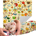 AIERSA 2pcs Cat Wrap for Cutting Nails and Grooming Cat Restraint Wrap for Nail Clipping Self-Adhesive Fabric Cat Swaddle Burrito Wrap for Nail Trimming Cat Grooming Supplies